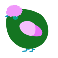 A leaf and lavender chicken
