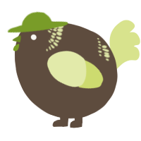 A bark and lemon chicken with a neck-band pattern