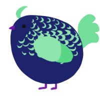 A navy and spring chicken with a half-lace pattern