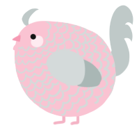 A rose and silver chicken with a lace pattern