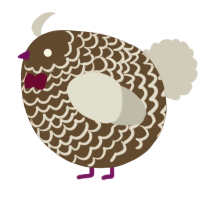 A bark and silver chicken with a lace pattern