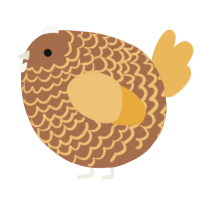 A brown and honey chicken with a lace pattern
