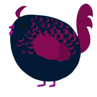 A tumblr and wine chicken with a half-lace pattern