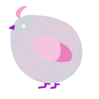 A mist and pink chicken with a lace pattern