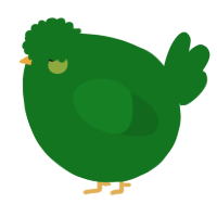 A leaf chicken