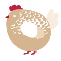 A beige and cream chicken with a half-lace pattern