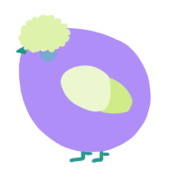 A lilac and apple chicken