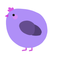 A lilac and overcast chicken