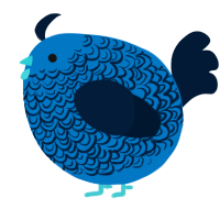 A sapphire and tumblr chicken with a double-lace pattern