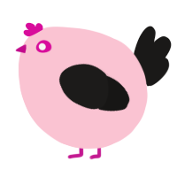 A rose and sable chicken