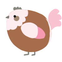 A brown and rose chicken with a head pattern