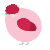 A rose and crimson chicken
