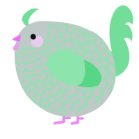 A silver and spring chicken with a lace pattern