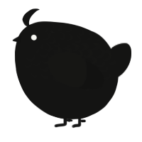 A black chicken with a half-lace pattern