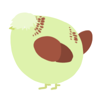 A apple and russet chicken with a neck-band pattern
