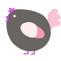 A grey and rose chicken