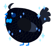 A white and mist chicken with a lace pattern