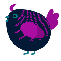 A tumblr and plum chicken with a half-bar pattern