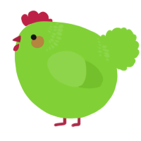 A grass chicken with a neck-band pattern