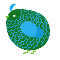 A leaf and sky chicken with a lace pattern