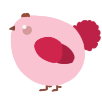 A rose and crimson chicken