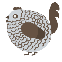 A mist and bark chicken with a lace pattern