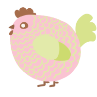 A rose and lemon chicken with a lace pattern