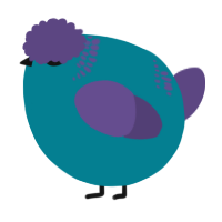 A sea and overcast chicken with a neck-band pattern