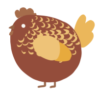 A russet and honey chicken with a half-lace pattern