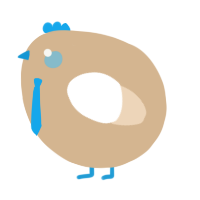 A beige and cream chicken
