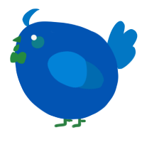 A ultramarine and sapphire chicken