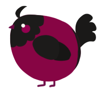 A maroon and sable chicken with a head pattern
