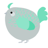 A silver and mint chicken with a half-lace pattern