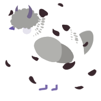 A white and ash chicken with a neck-band pattern