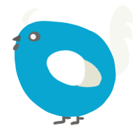 A cerulean and white chicken