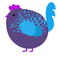 A overcast and sky chicken with a half-lace pattern