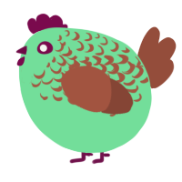 A spring and russet chicken with a half-lace pattern