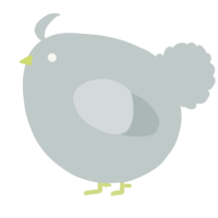 A silver chicken