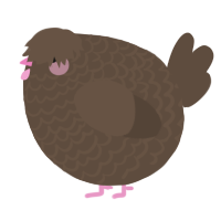 A bark chicken with a lace pattern