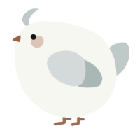 A white and silver chicken