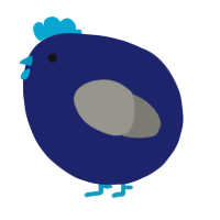 A navy and ash chicken