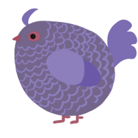 A overcast and indigo chicken with a lace pattern