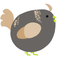 A grey and beige chicken with a neck-band pattern