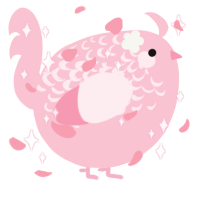A rose chicken with a half-lace pattern