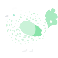 A cream and spring chicken with a speckle pattern
