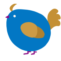 A sapphire and gold chicken