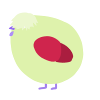 A apple and crimson chicken