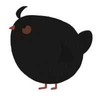 A sable chicken with a lace pattern