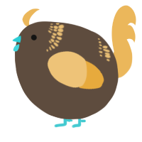 A bark and honey chicken with a neck-band pattern