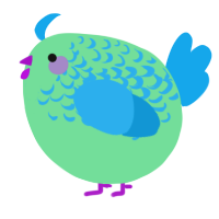 A spring and sky chicken with a half-lace pattern